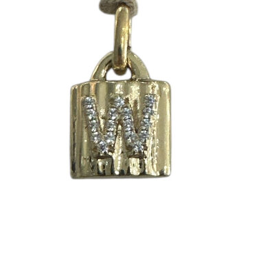 UNO DE 50 CHARM CANDADO LETRA W DORADO